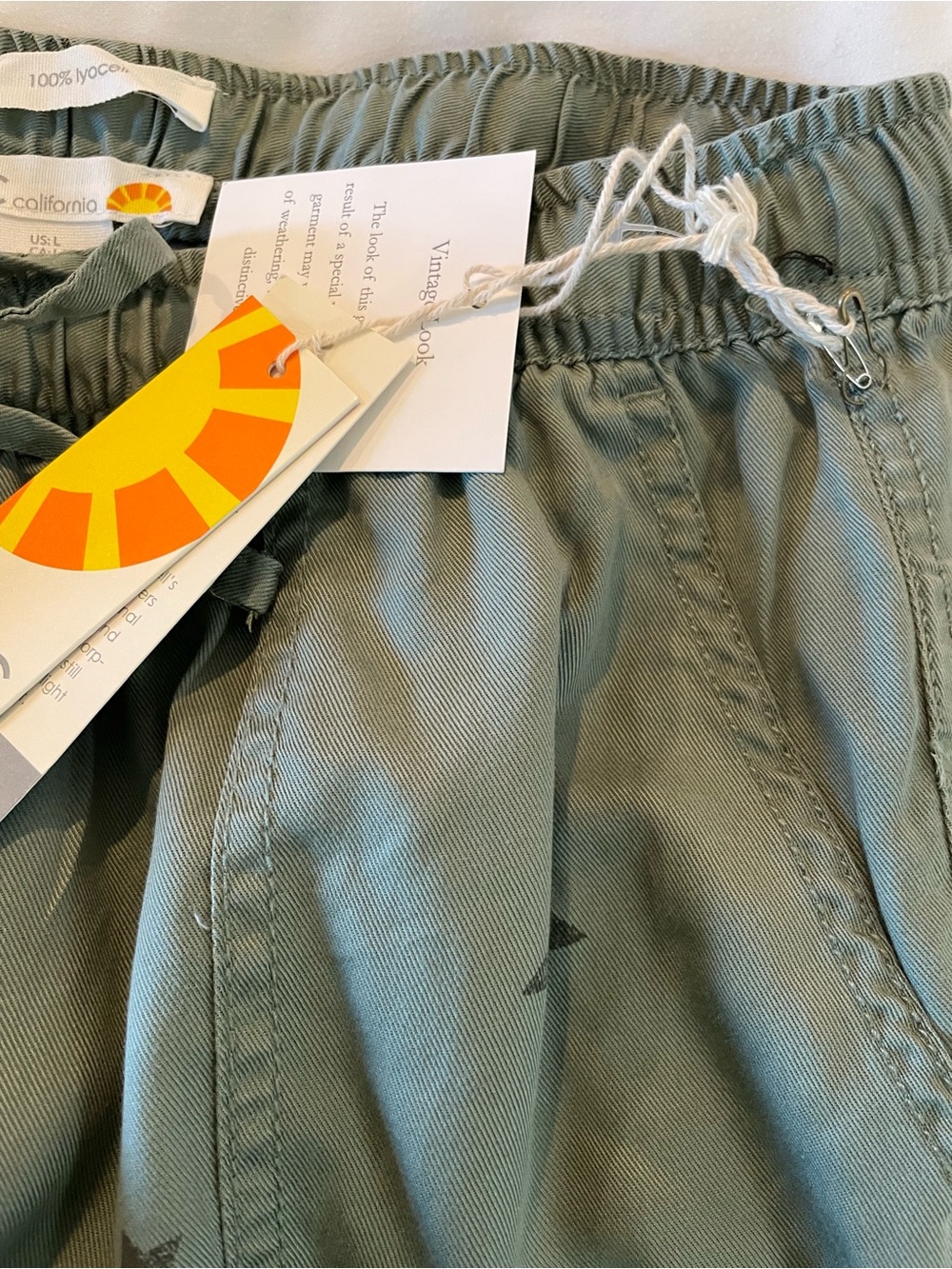 C&C California Sage Green Elastic Waist Pull-On Pants - Picture 4 of 10